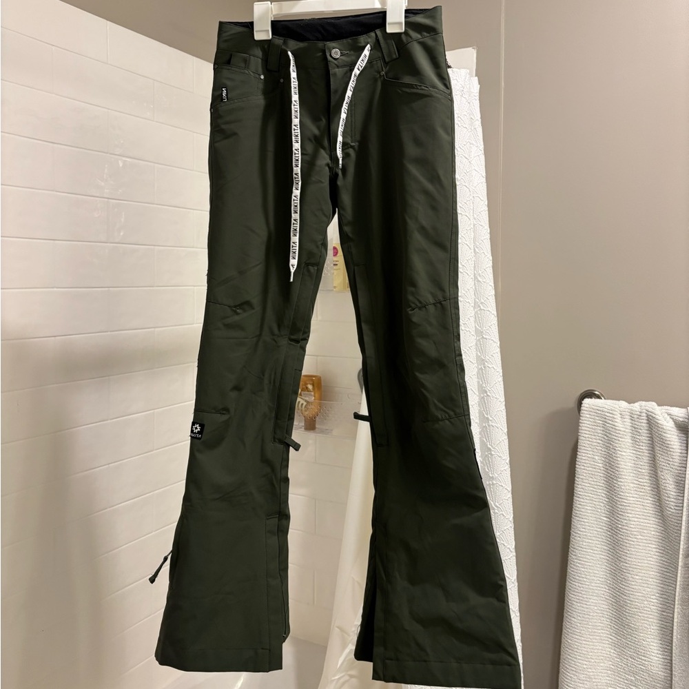 Women's Dark Green Cargo Snow/Ski/Snowboard Pants